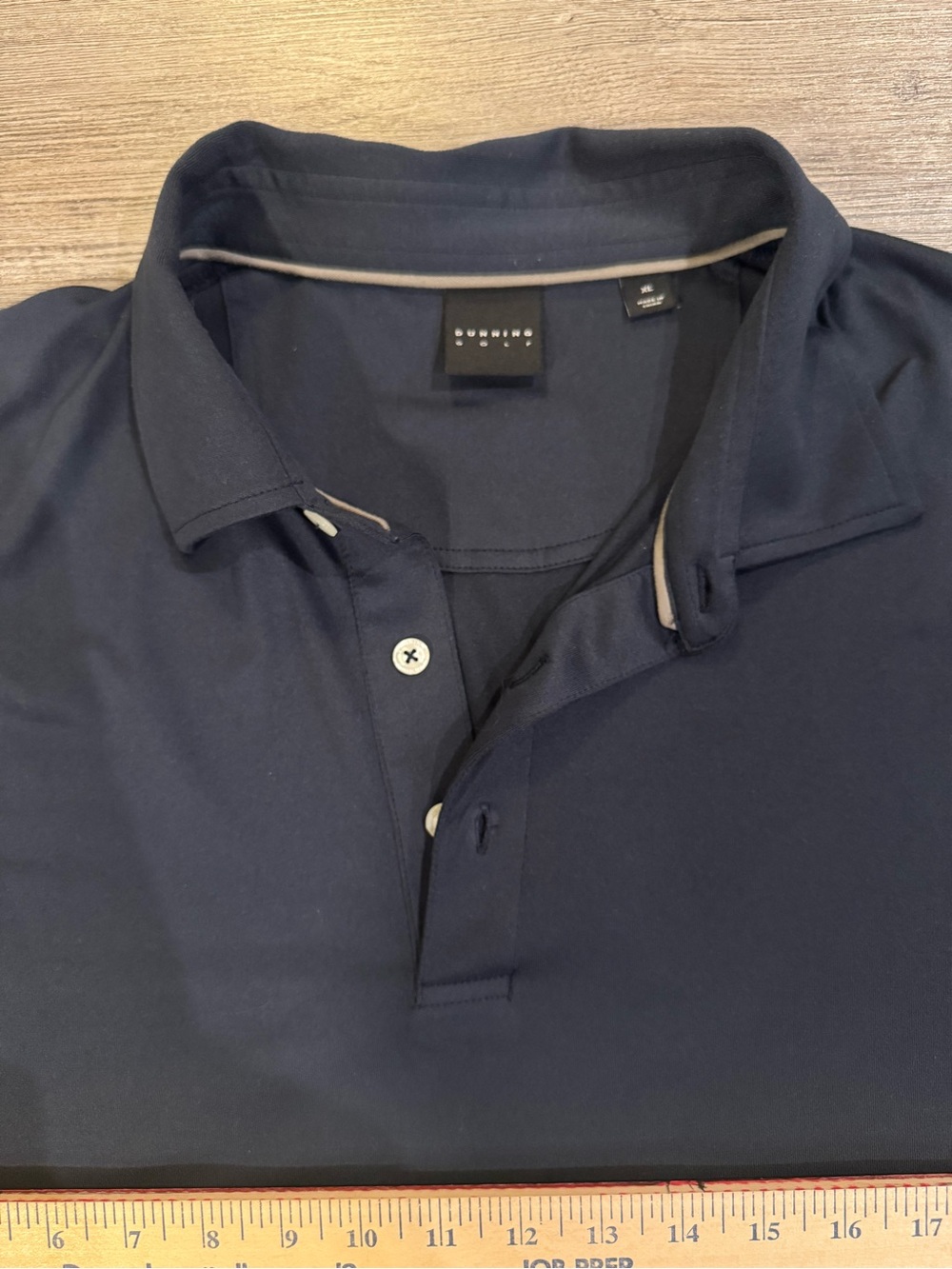 Dunning Golf Mens XL Polo Navy Blue Performance Athletic Golf Shirt